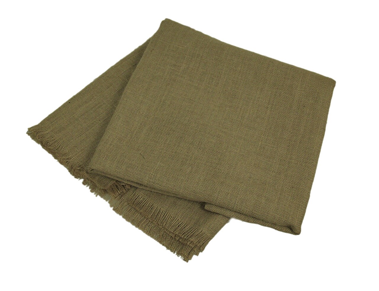 Katie Brown Square Natural Jute Tablecloth w/Fringe Edge 60 X 60 inch